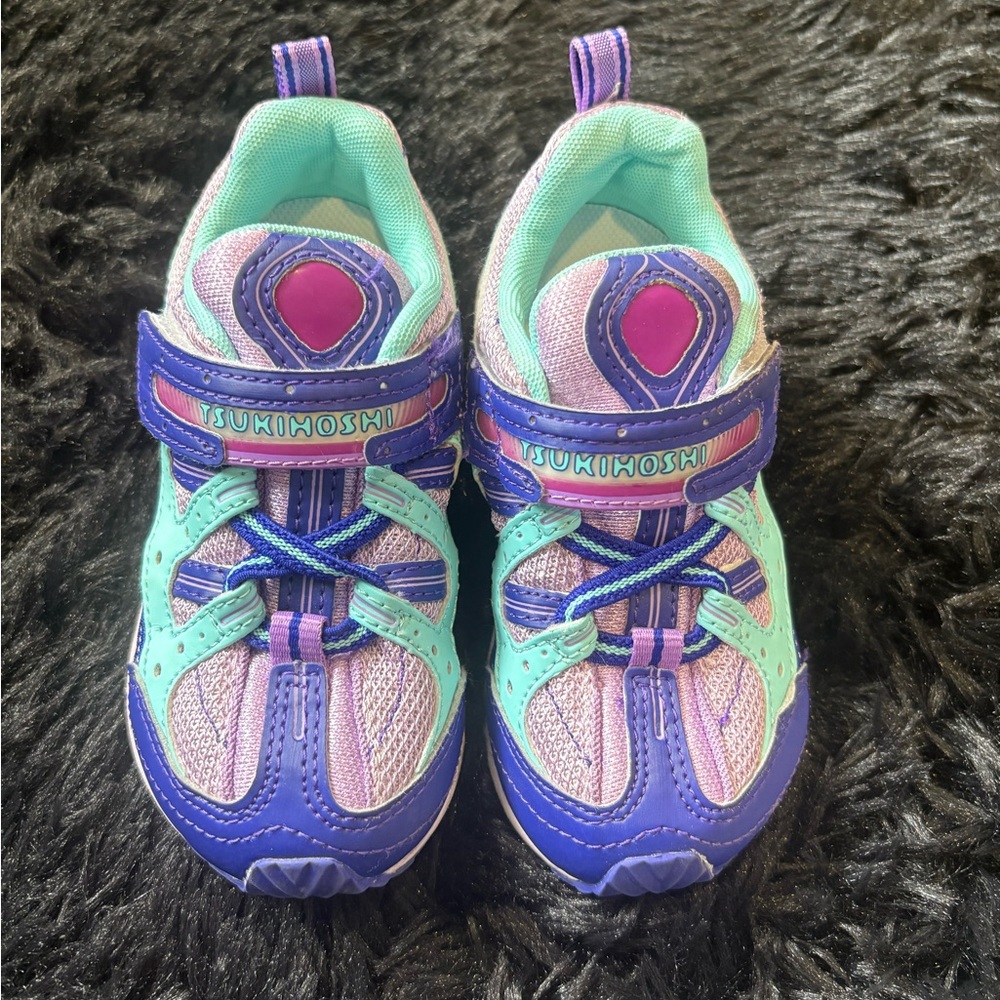Tsukihoshi Kids Sneakers in Purple & Teal